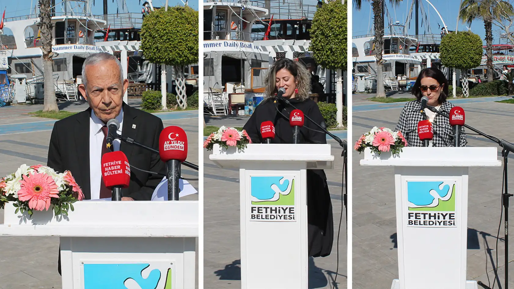 Fethiye'de 8 Mart Dünya Kadınlar Günü Çelenk Töreniyle kutlandı