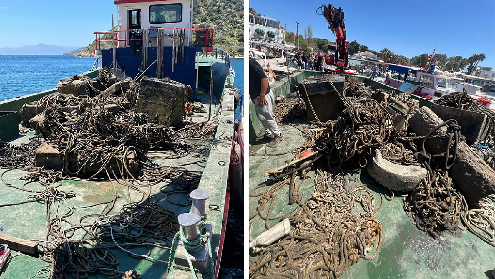 Muğla'da Antik limandaki tonozlar kaldırıldı