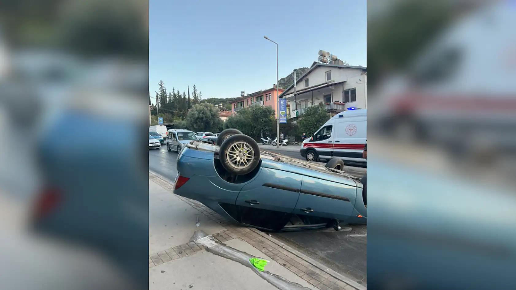 Fethiye'de feci zincirleme kaza! 2 yaralı
