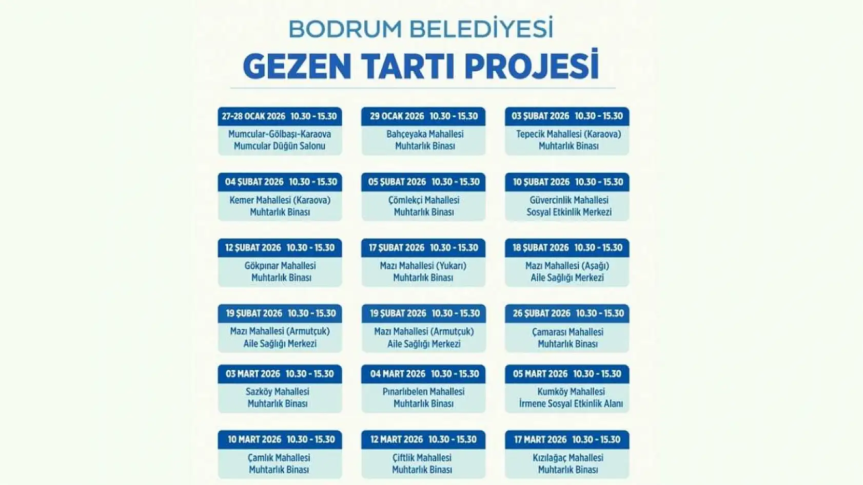 Bodrum'da 'Gezen Tartı' vatandaşların hizmetinde