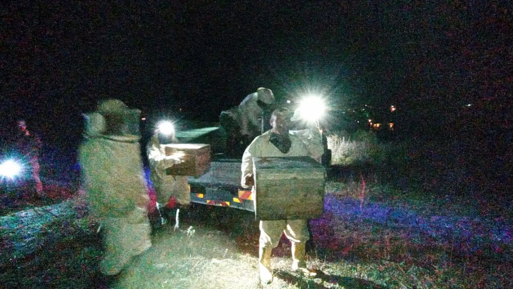 Seydikemer'de Arı Kovanı Yüklü Araç Kazası