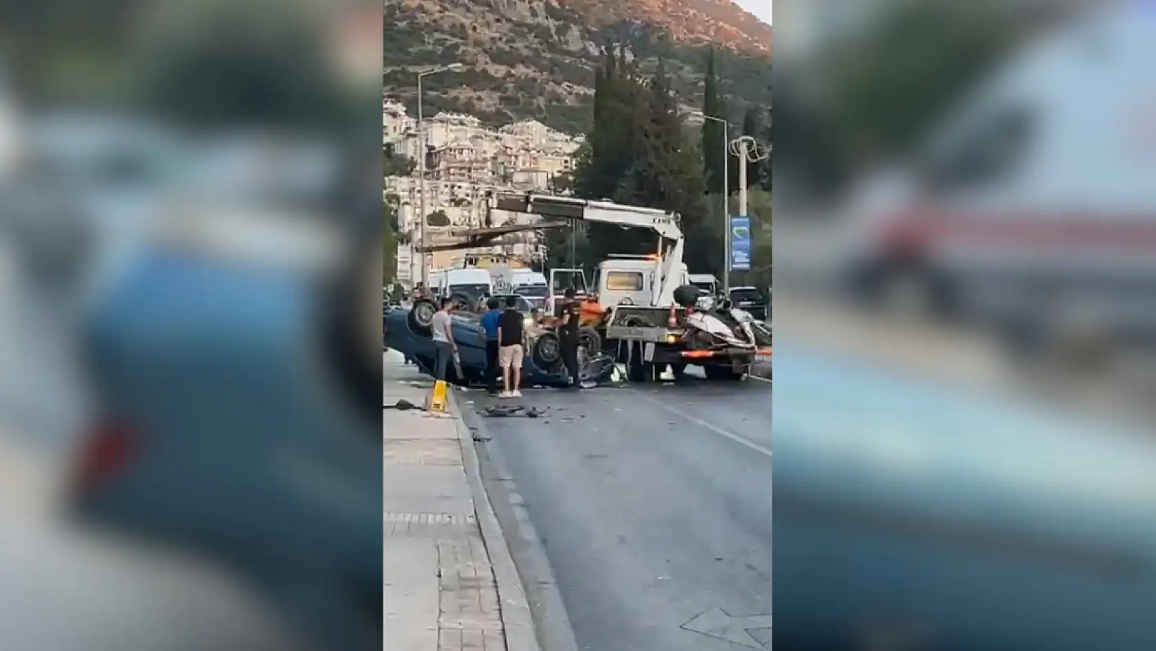 Fethiye'de feci zincirleme kaza! 2 yaralı