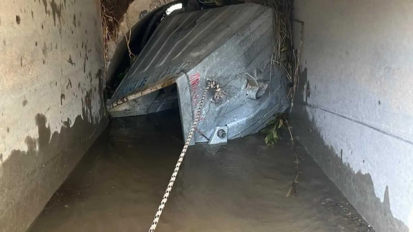 Datça'da sağanak yağış etkili oldu