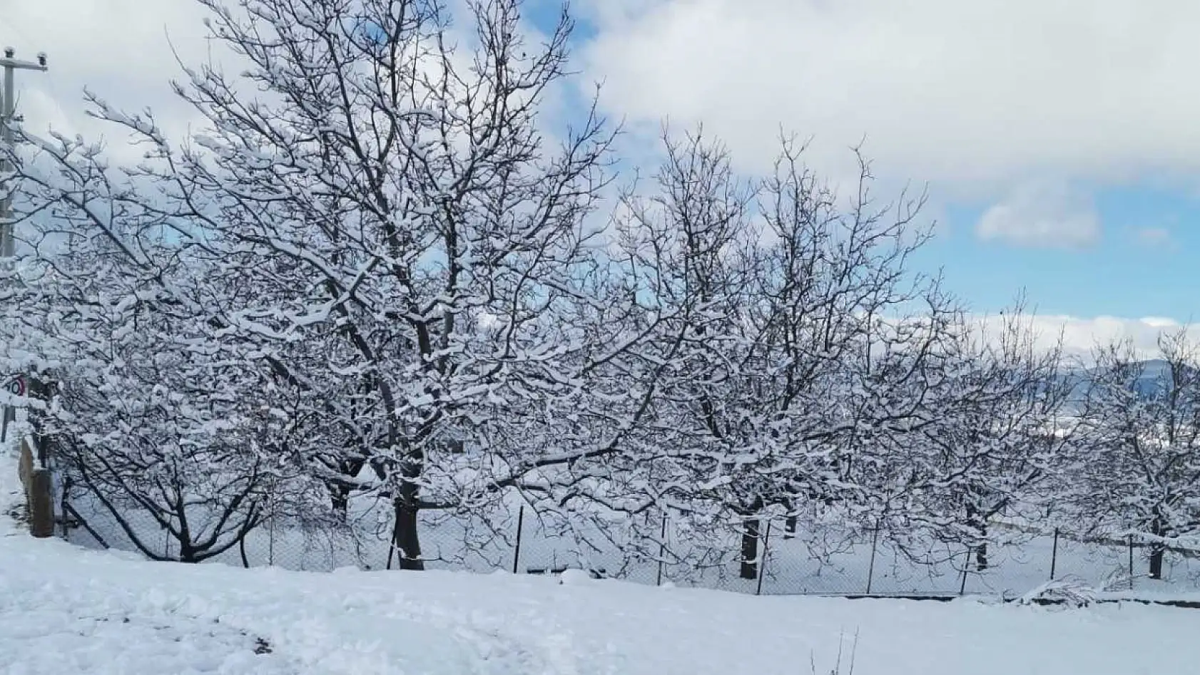 Seydikemer Yayla Temel Mahallesi'nden kar manzaraları