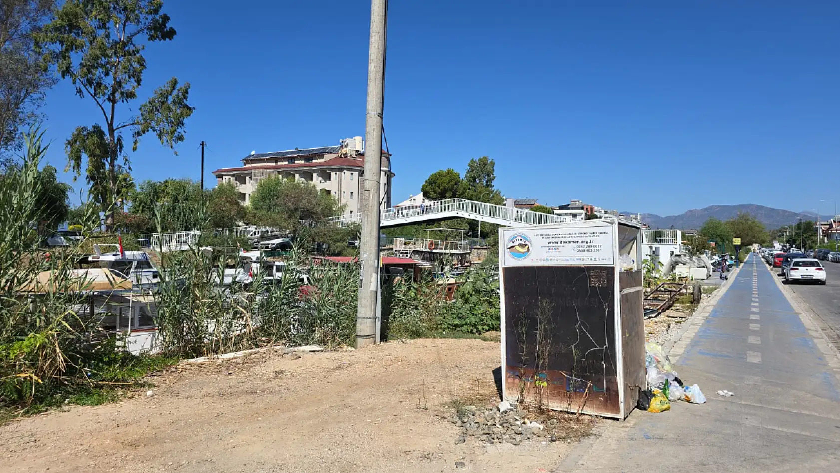 Fethiye'de Hayalet Ağ Toplama Kutusu Çöp Konteynerine Döndü