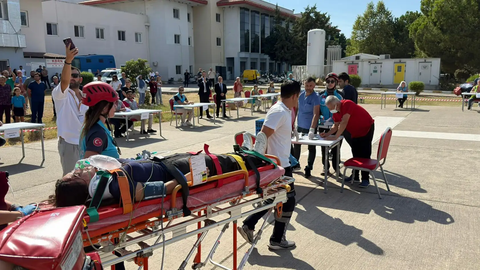 Fethiye Devlet Hastanesi'nde Göcek Tüneli Çökme Tatbikatı Gerçekleştirildi