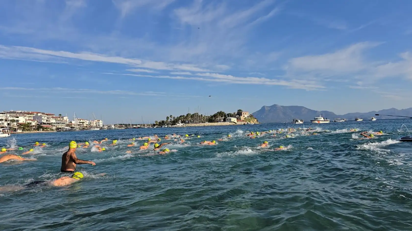 20. Uluslararası Datça Açık Deniz Kış Yüzme Maratonu yapıldı