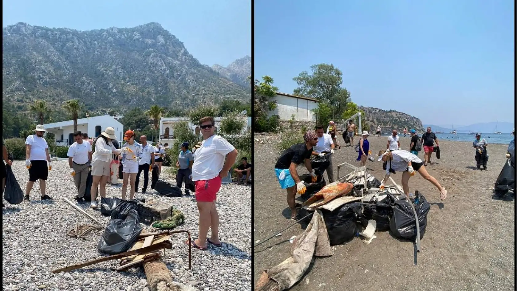 Marmaris koylarında çevre temizliği sürüyor