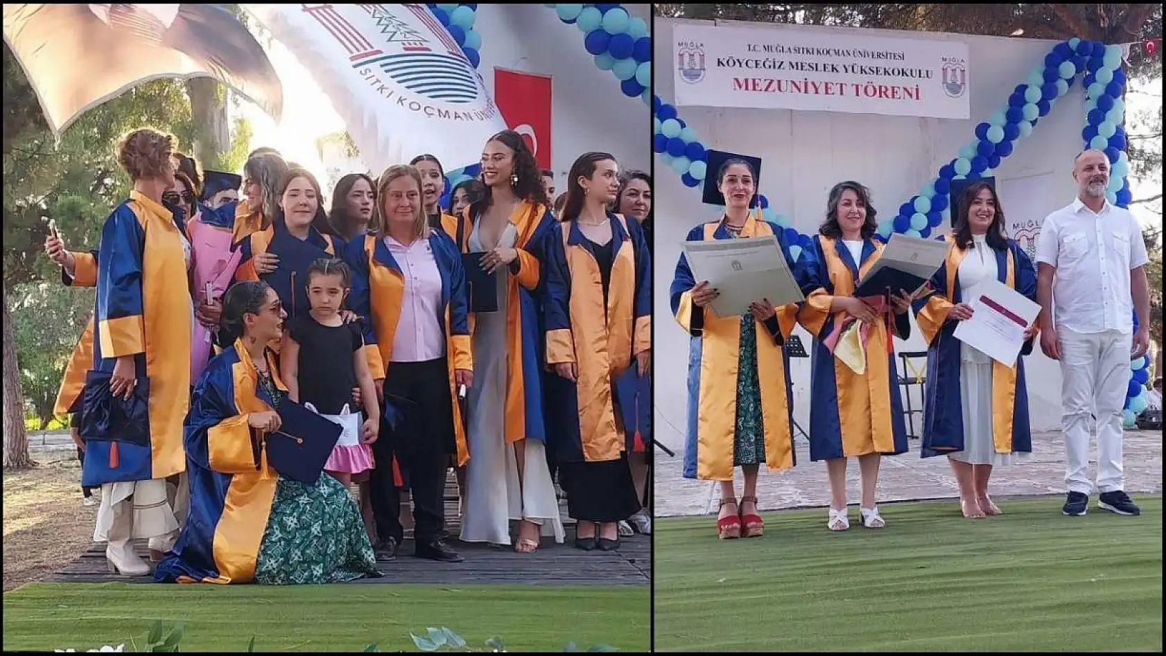 Anne ve Kızdan Aynı Gün Mezuniyet Gururu