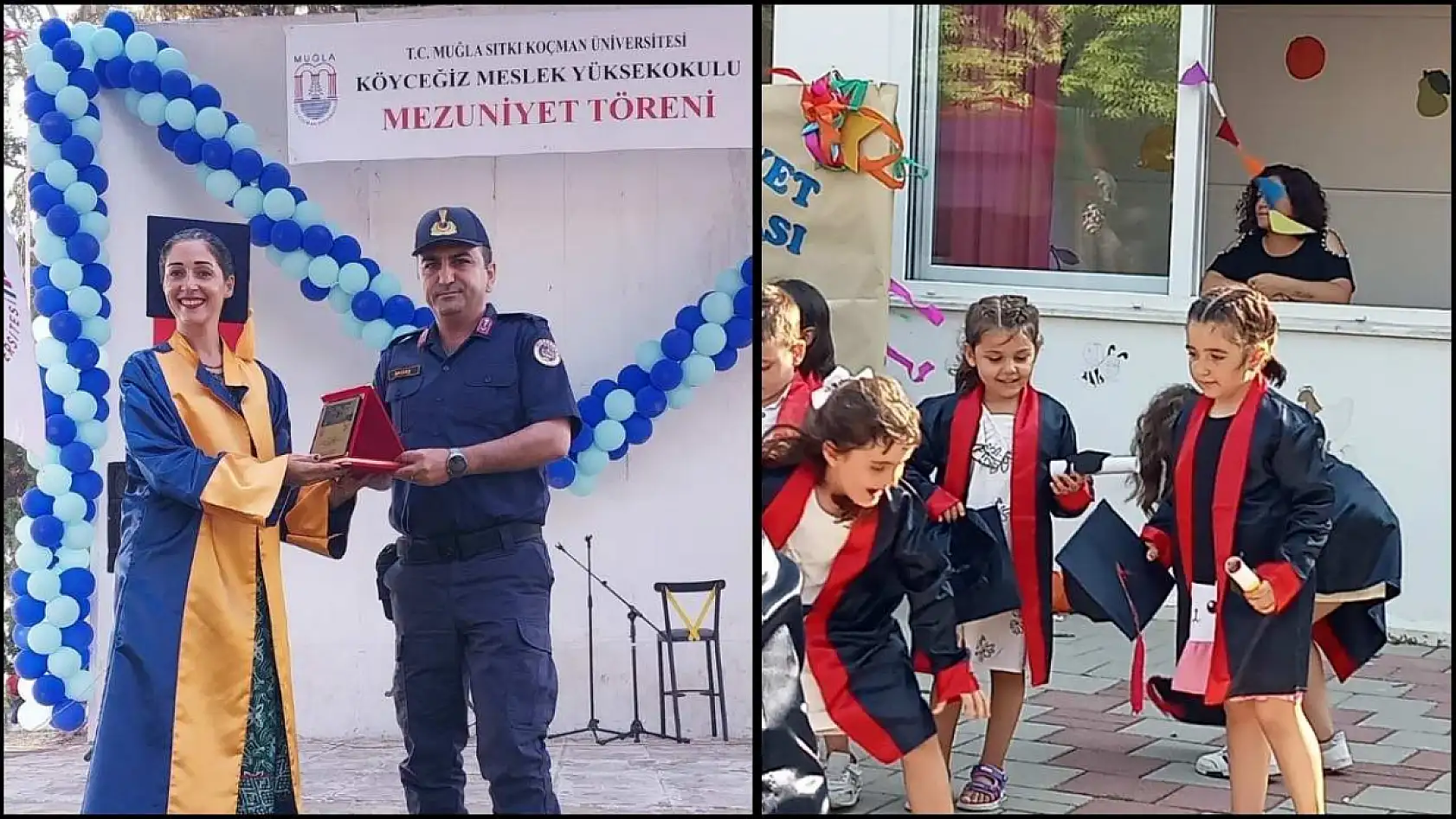 Anne ve Kızdan Aynı Gün Mezuniyet Gururu