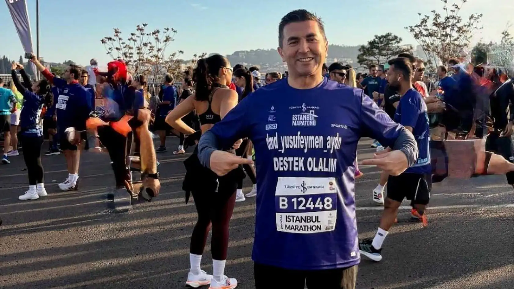 47. İstanbul Maratonu'nda Fethiyeli Yusuf Eymen İçin Anlamlı Koşu