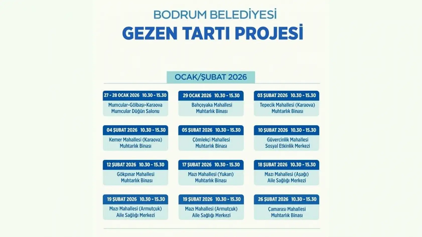 Bodrum'da 'Gezen Tartı' vatandaşların hizmetinde