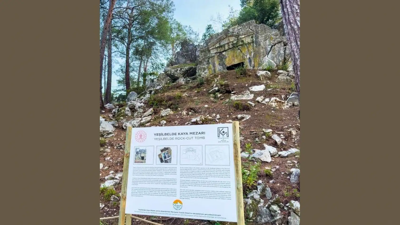 Marmaris'te 2 bin 500 yıllık kaya mezarı koruma altına alındı