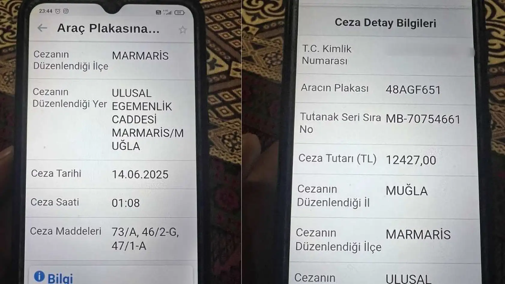 Fethiyeli Çiftçi Traktörüyle Tatil Yapmadan Ceza Yedi