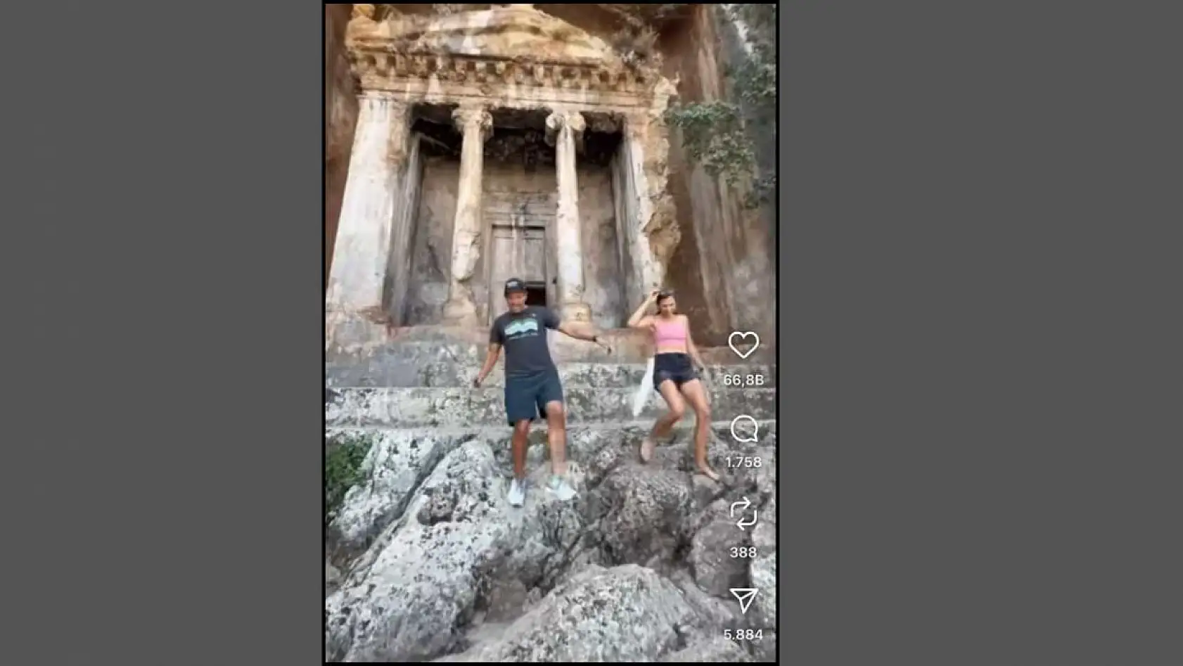 Misha Collins, Fethiye Kral Mezarlarından Video Paylaştı: 'ABD 250 Yıldır Var, Bu On Katı Eski'