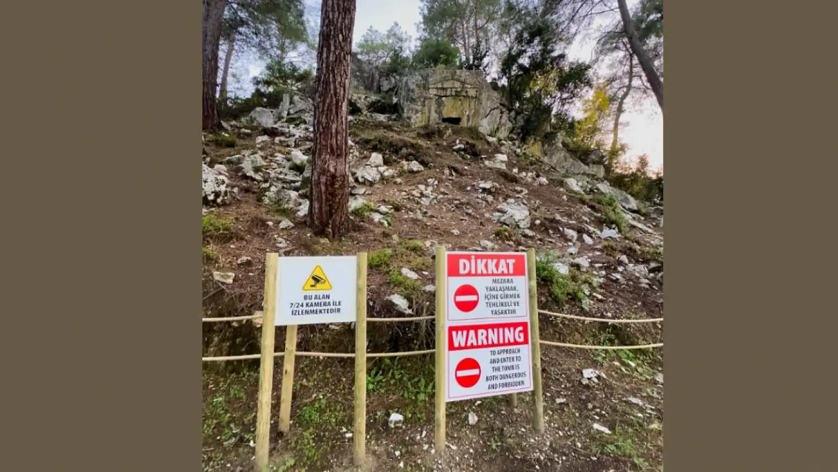 Marmaris'te 2 bin 500 yıllık kaya mezarı koruma altına alındı