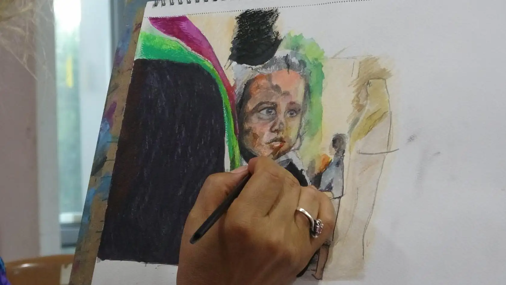 Muğlalı ressam İsrail'e tepkisini resimleriyle gösterdi