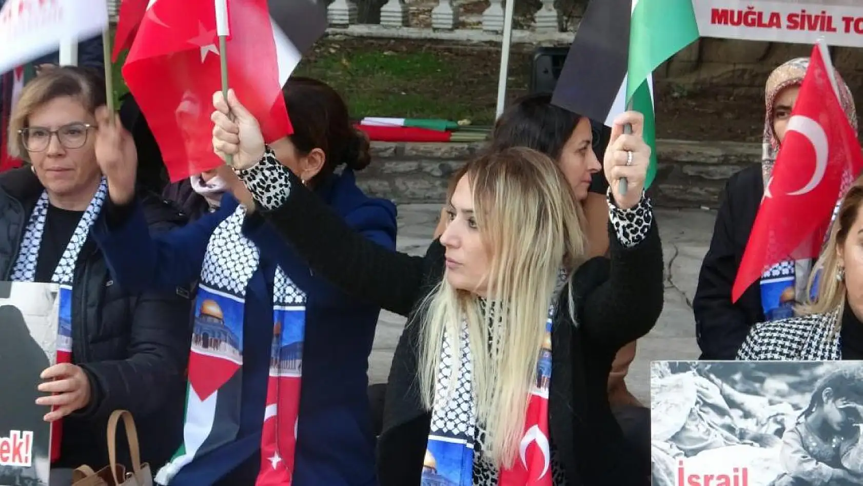 Muğla'dan Filistin'e destek eylemi