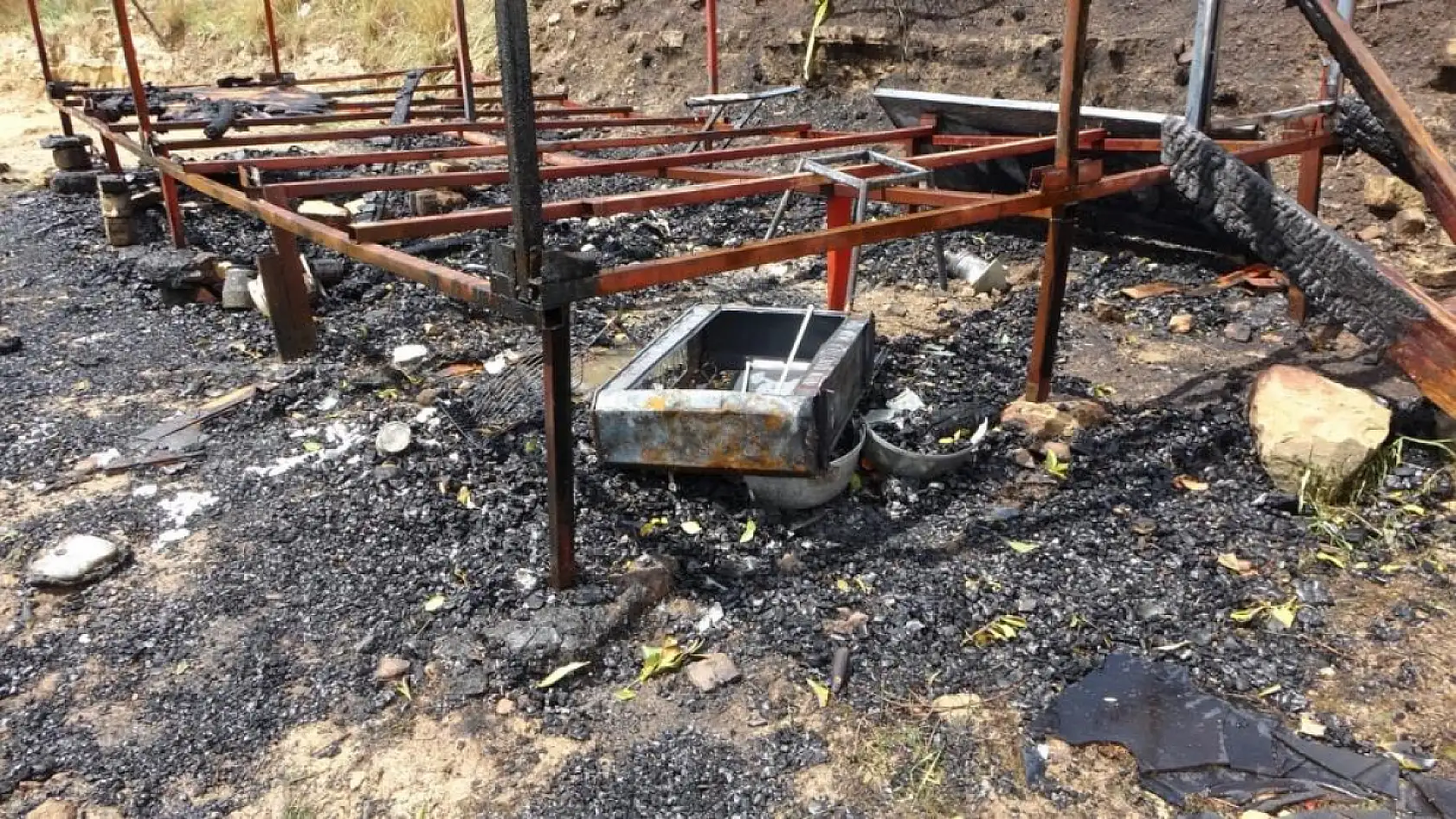 Barakada yangın çıktı 2 köpeği ile feci şekilde can verdi