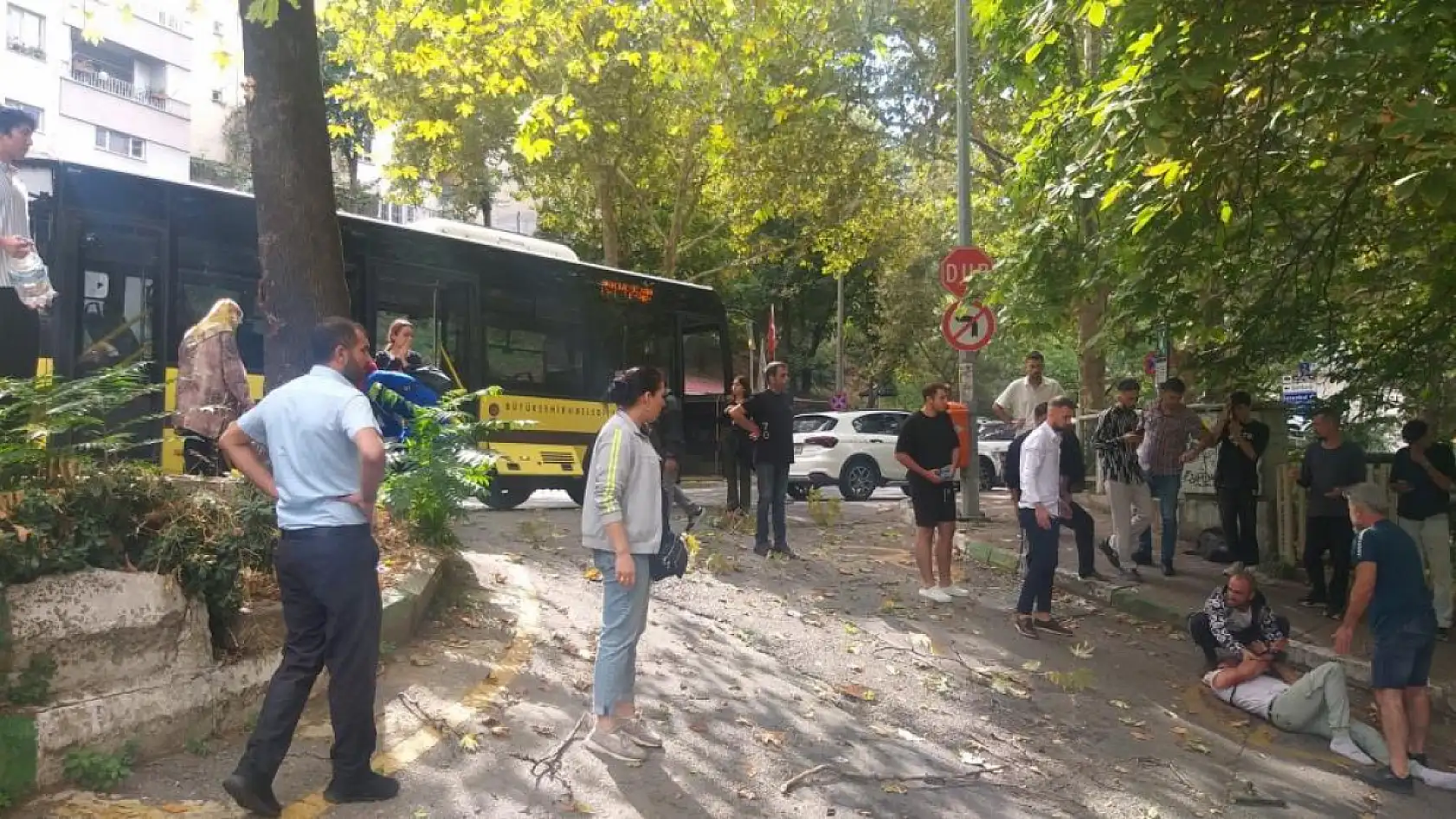 Otobüs kazasında can pazarı Belediye otobüsü ağaca çarptı, yolcu camdan fırladı