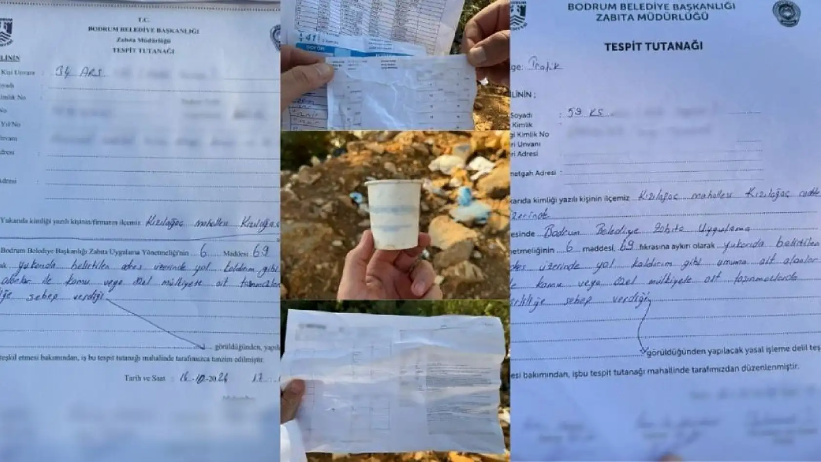 Bodrum'da yol kenarına çöp attıkları tespit edilen iki otobüs firmasına cezai işlem uygulandı