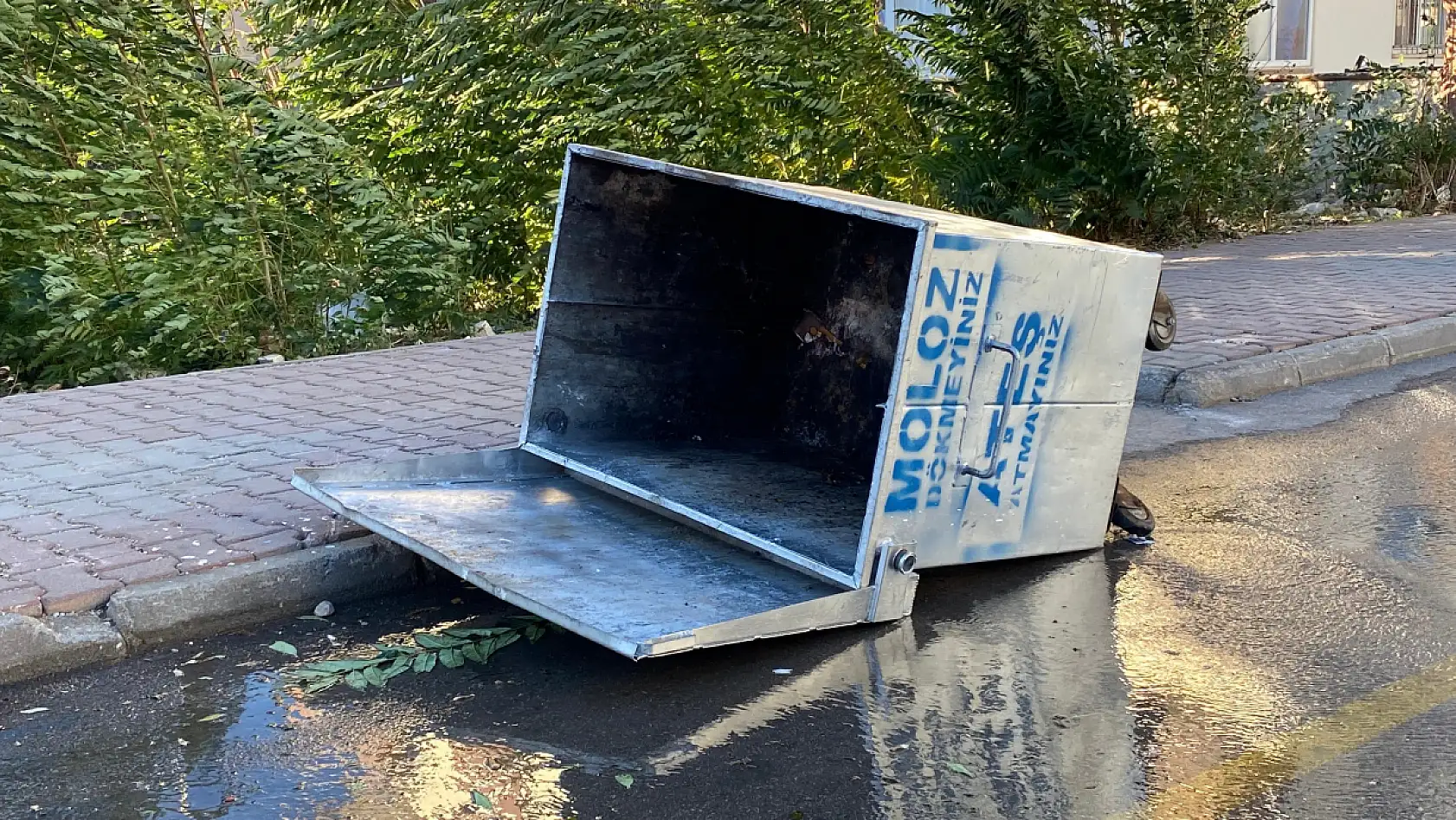 Fırtınaya dayanamayan ağaç park halindeki aracın üzerine devrildi