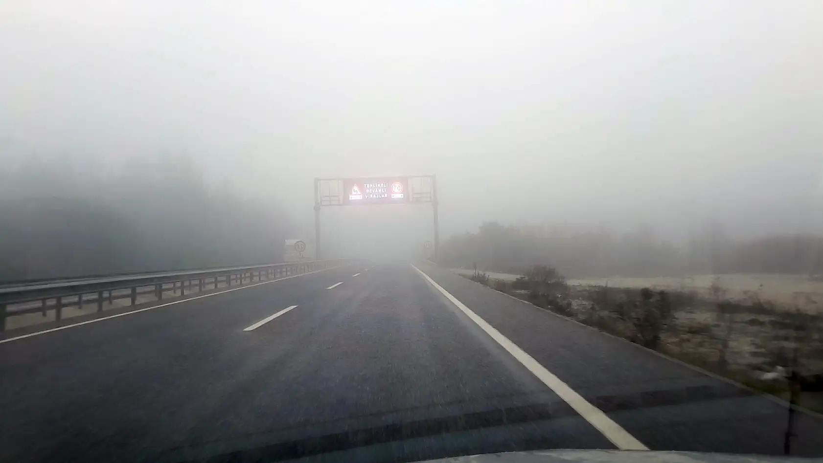 Marmaris-Fethiye ulaşımını sağlayan karayolunda yoğun sis