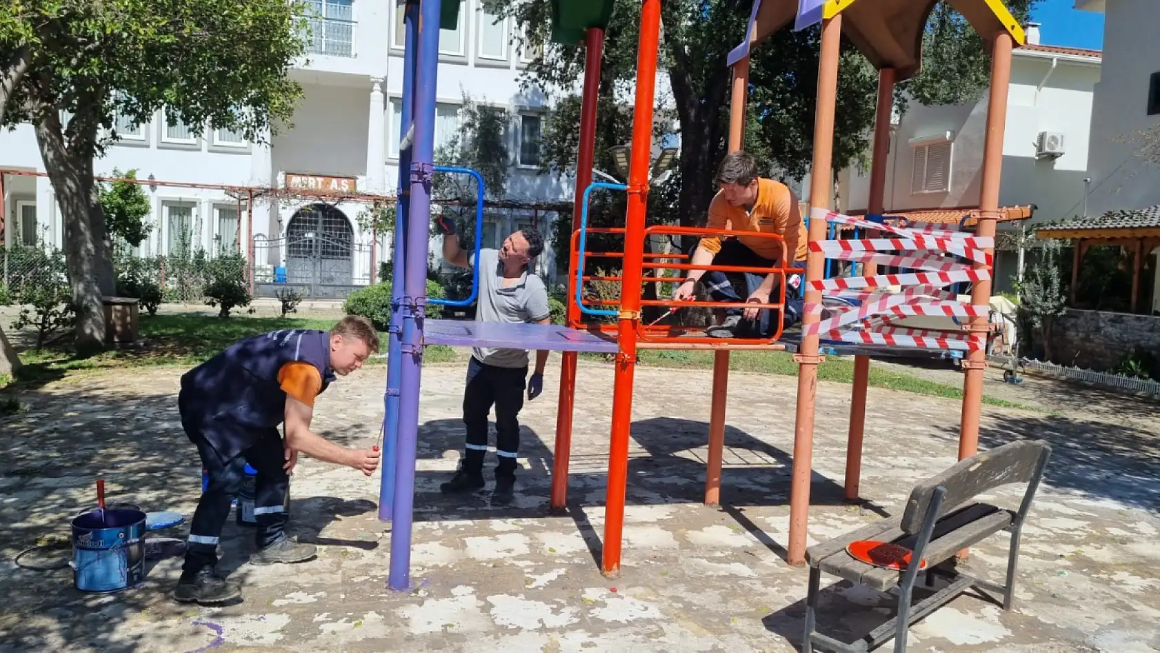 Marmaris'teki parklar yenileniyor