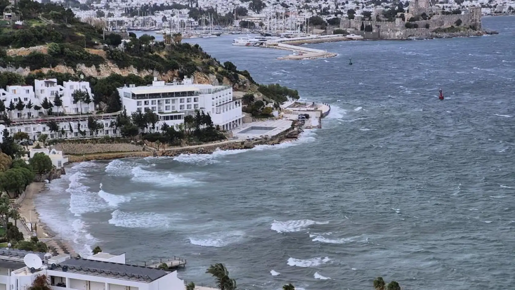 Bodrum'da fırtına etkili oldu