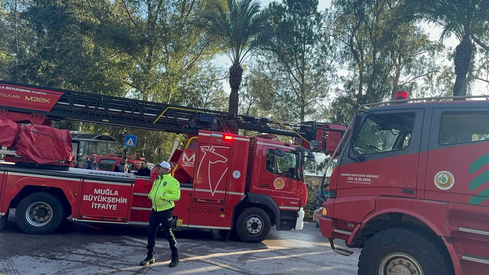 Marmaris'teki otel yangınında 5'i çocuk 17'si yabancı uyruklu 24 kişi etkilendi