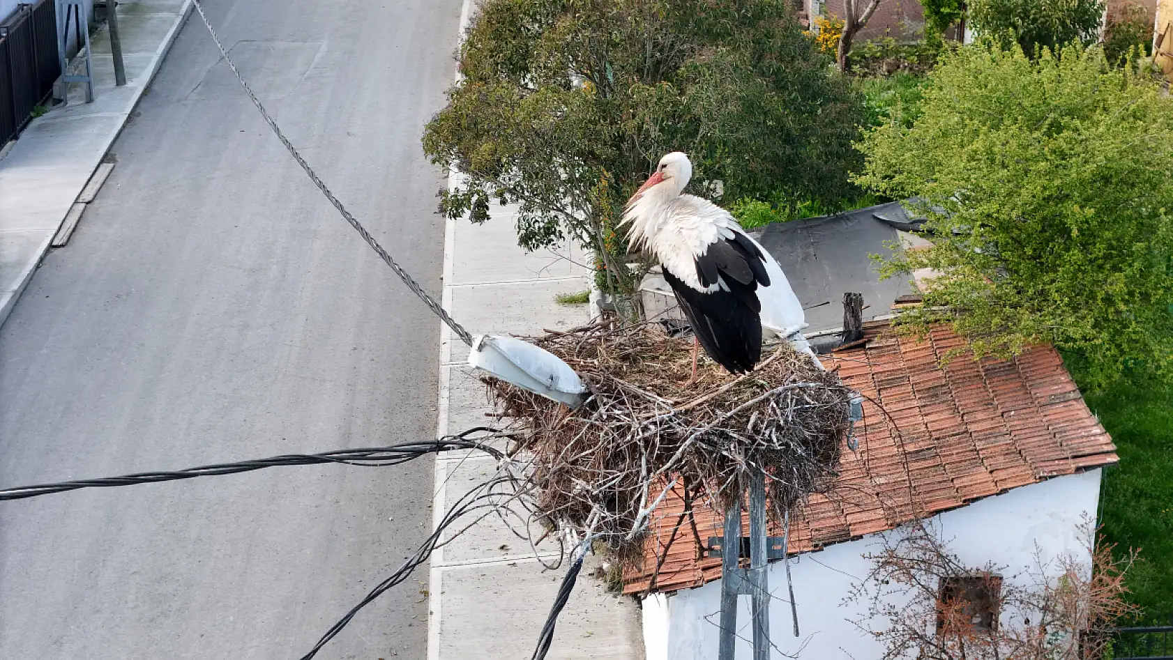 Misafirlerine kavuşan Leylekli köyü havadan görüntülendi