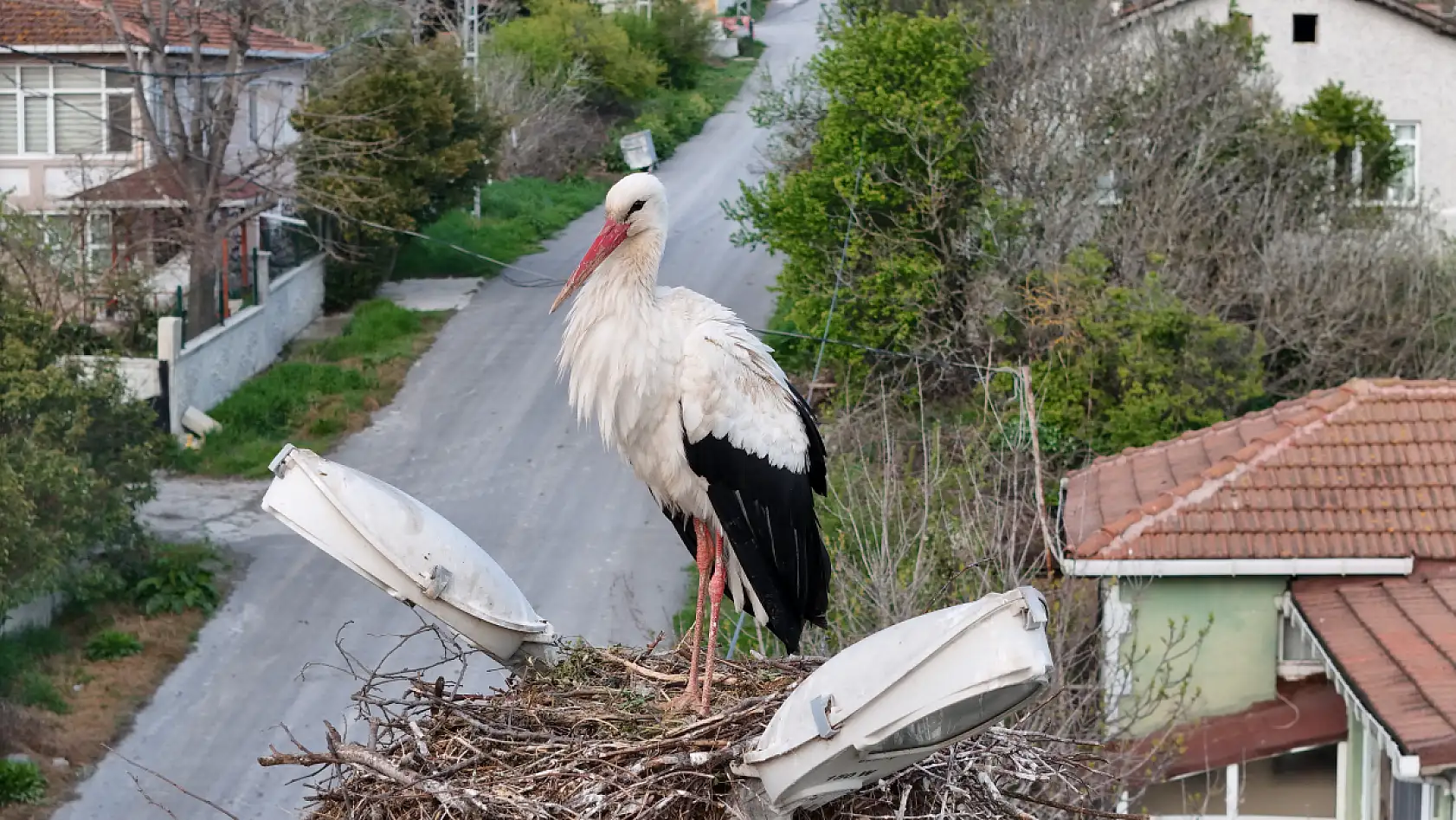 Misafirlerine kavuşan Leylekli köyü havadan görüntülendi
