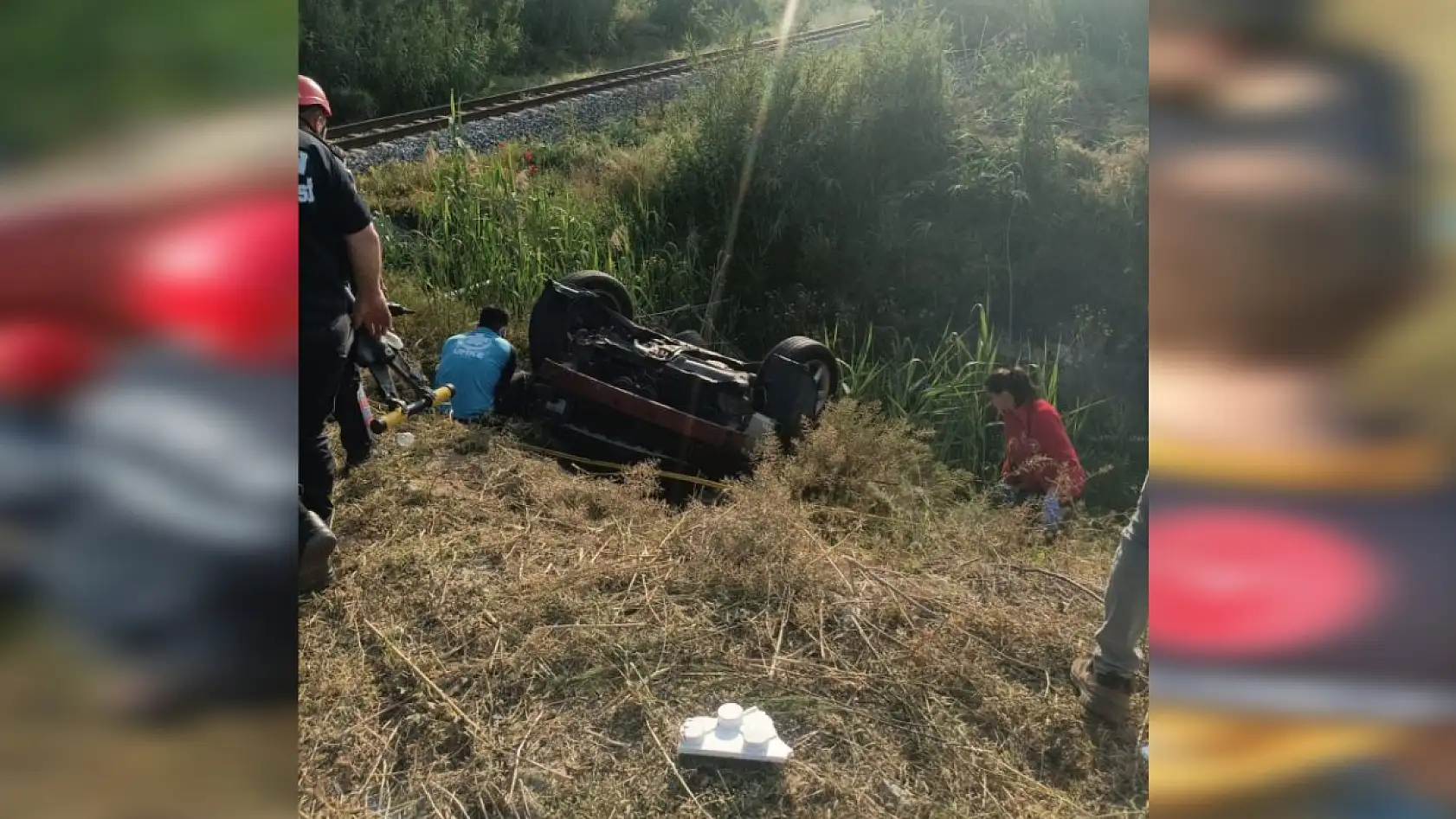 Direksiyon hakimiyetini kaybetti, feci şekilde kanala uçtu!