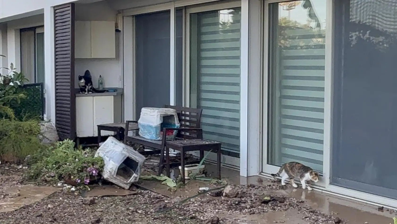 Bodrum'da su borusu bomba gibi patladı, site savaş alanına döndü