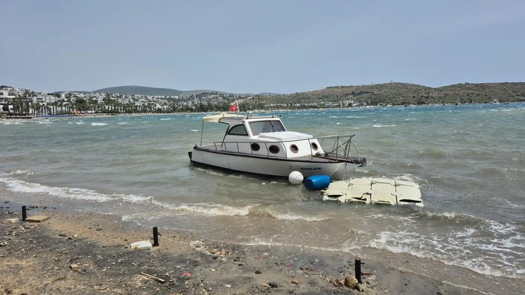 Bodrum'u fırtına vurdu