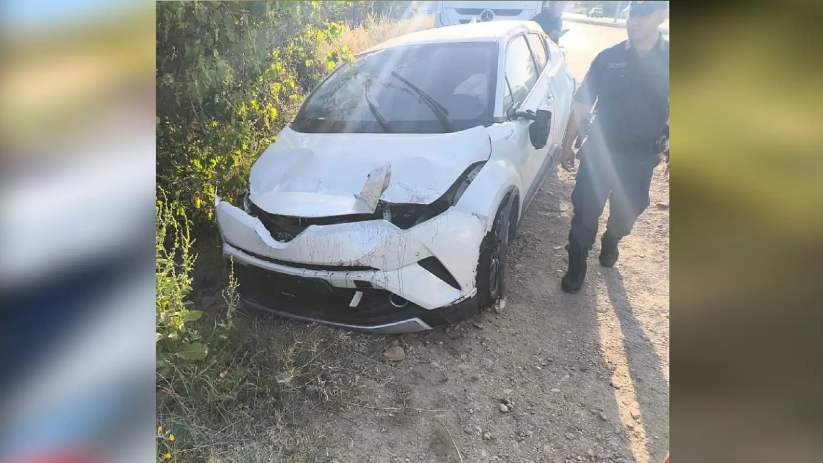 Bodrum'da takla atan araçtan çıkıp kaçtı