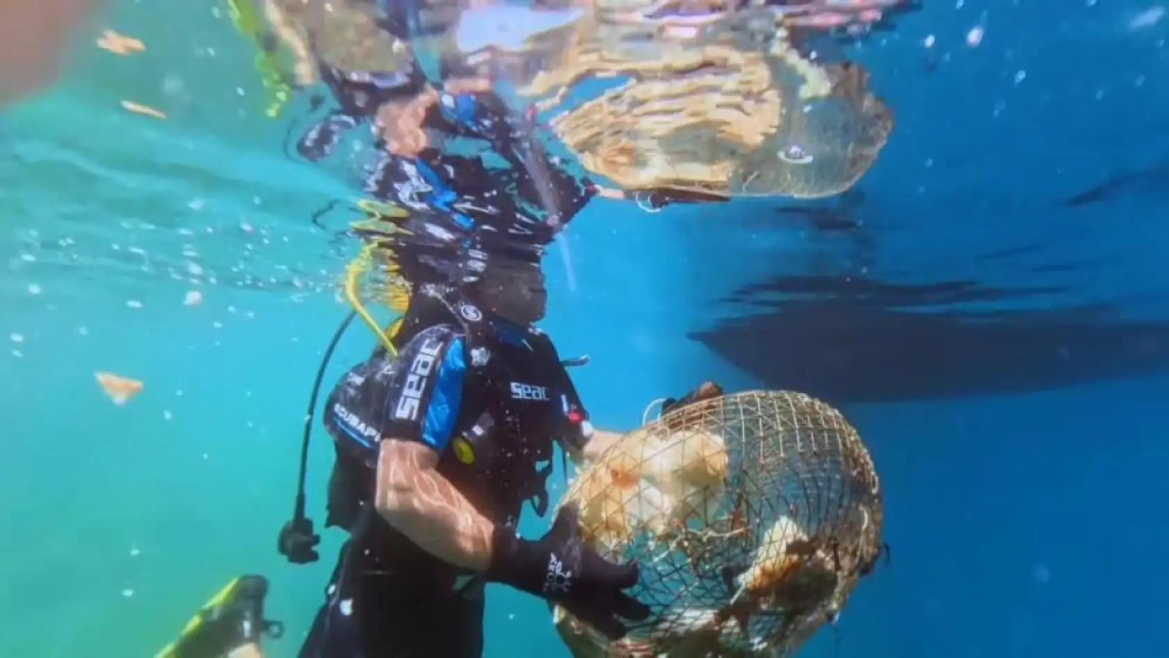 Muğla'da Dünya Çevre Günü'nde Deniz Dibi Temizliği