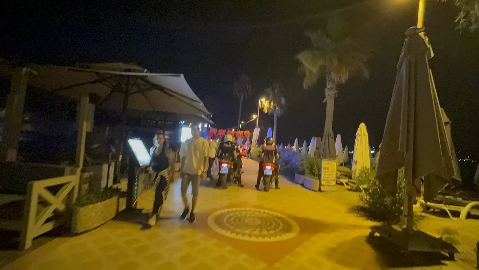 Marmaris'te meşale şovlu eğlencelere emniyetten denetim