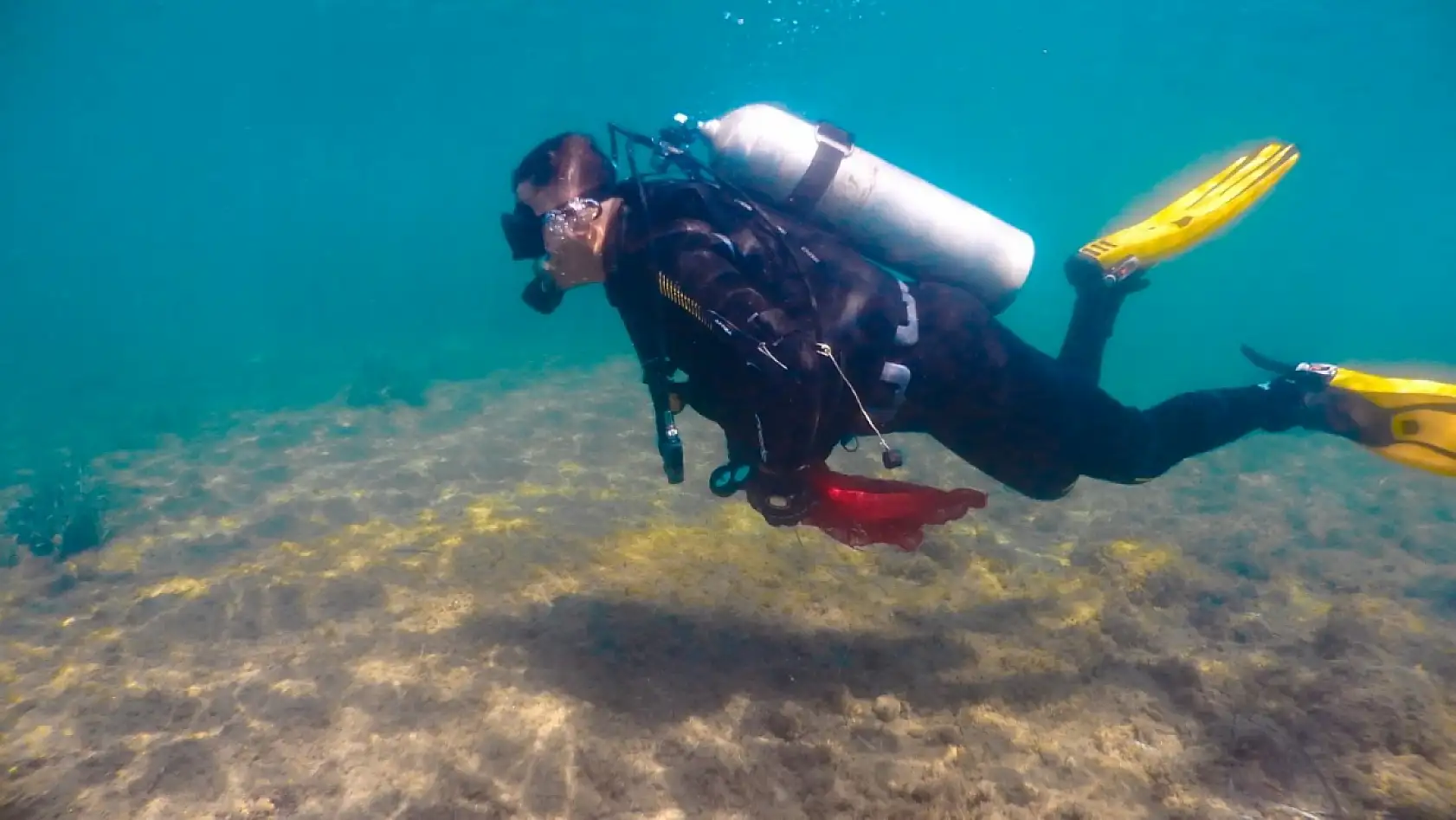 Deniz dibi temizliği Turgutreis'te devam etti