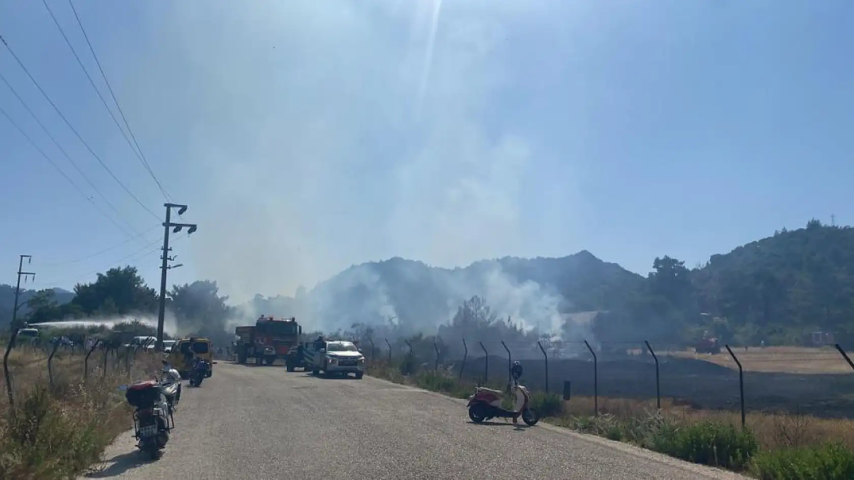 Marmaris'teki yangına hızlı müdahale