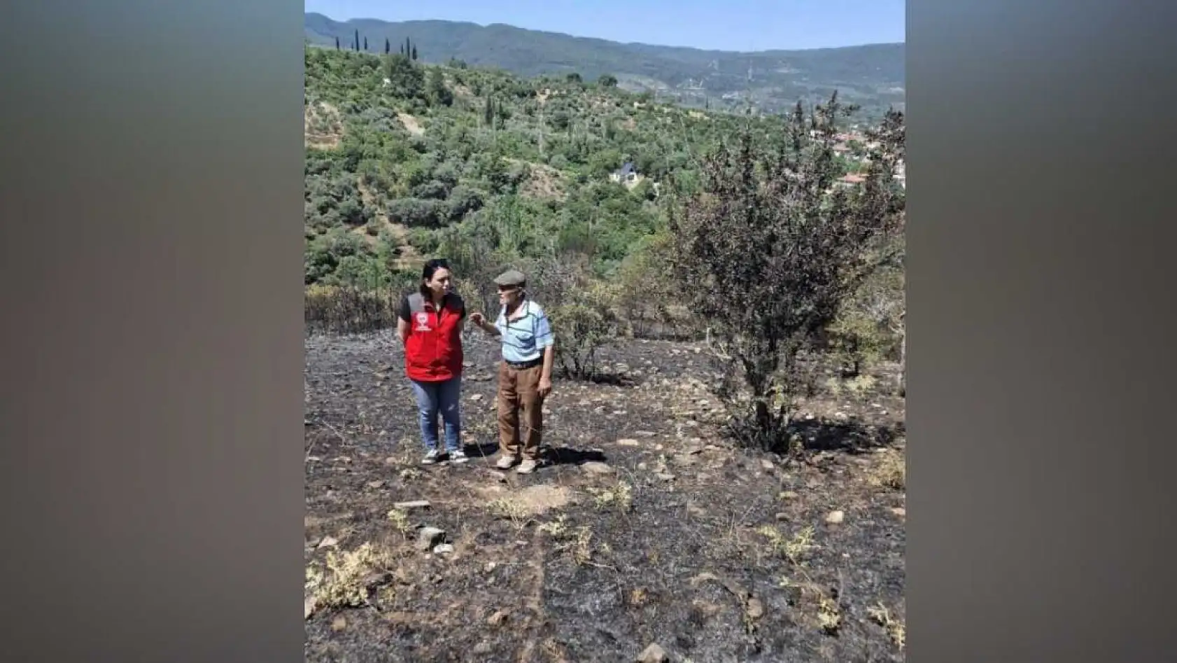 Menteşe'de yangın sonrası hasar tespiti yapıldı