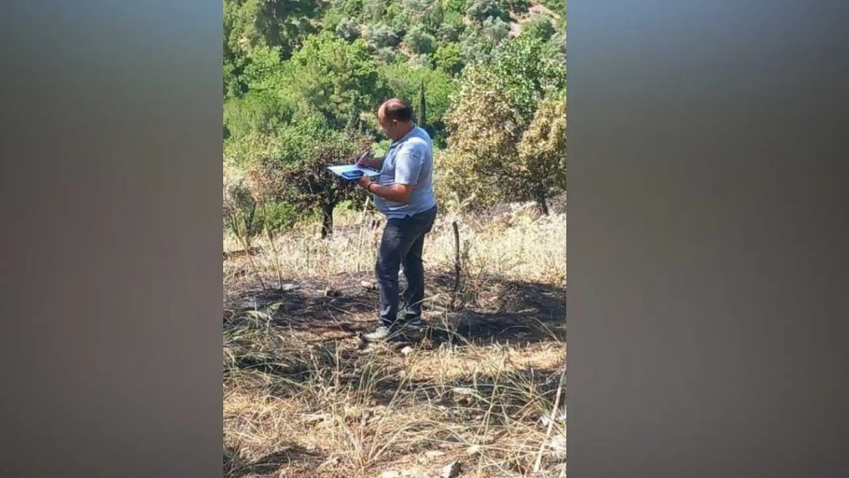 Menteşe'de yangın sonrası hasar tespiti yapıldı