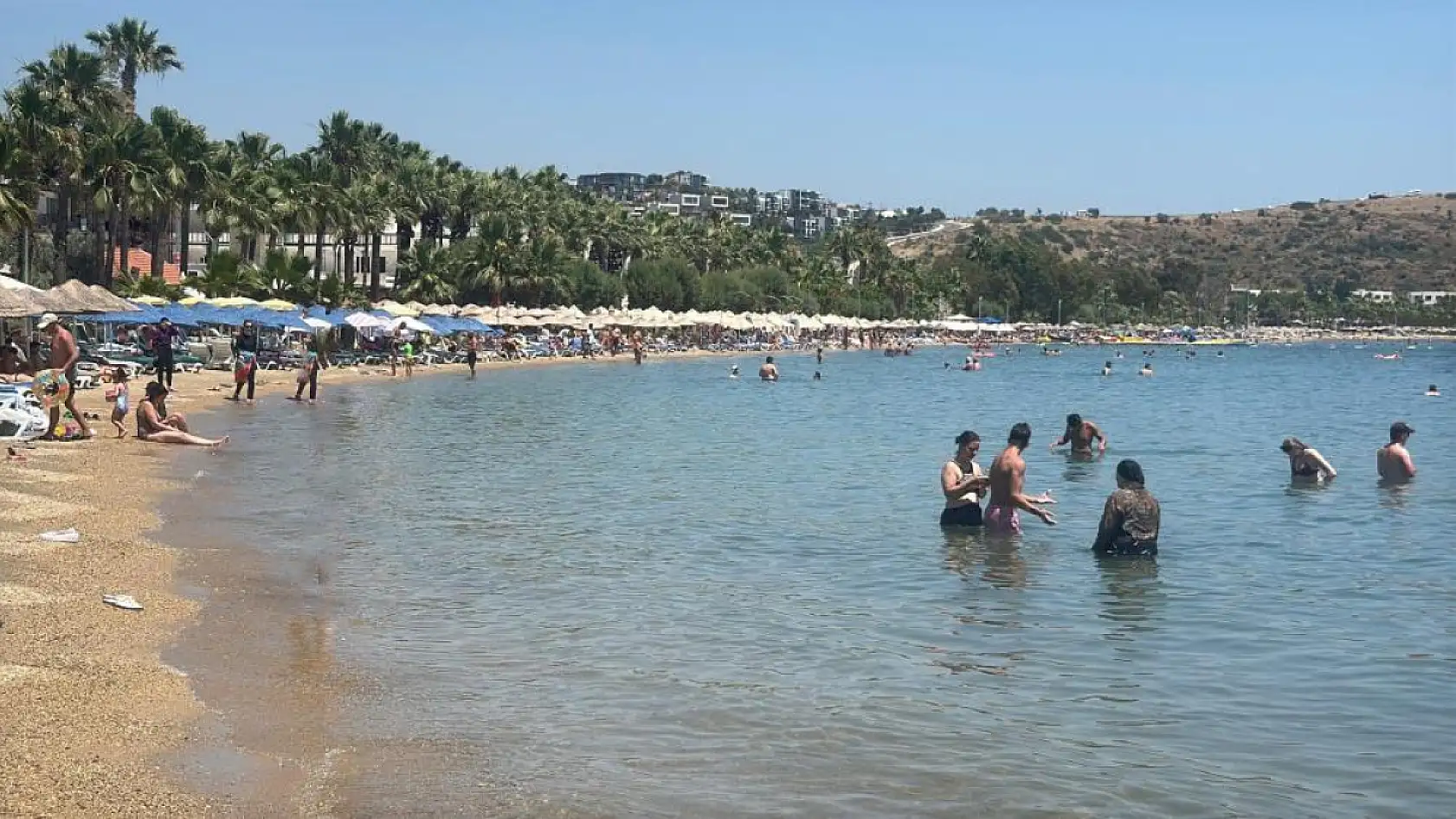Bodrum kavruldu hava sıcaklığı 44 dereceye ulaştı