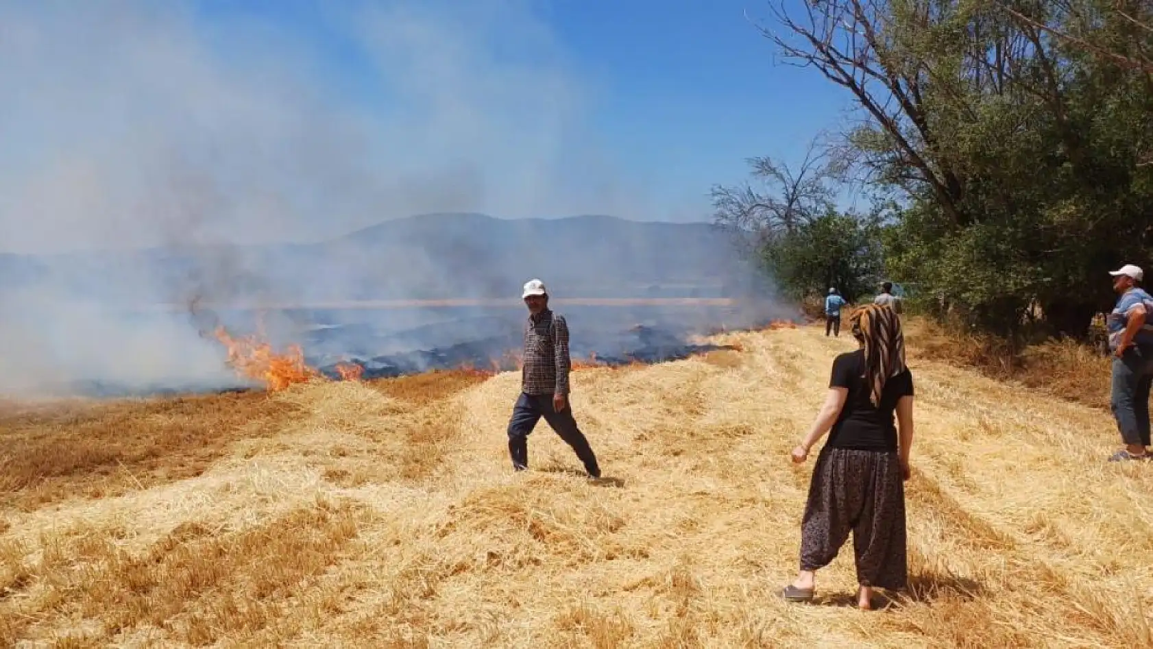 Burdur'da çıkan yangında 8 dönüm arazi zarar gördü