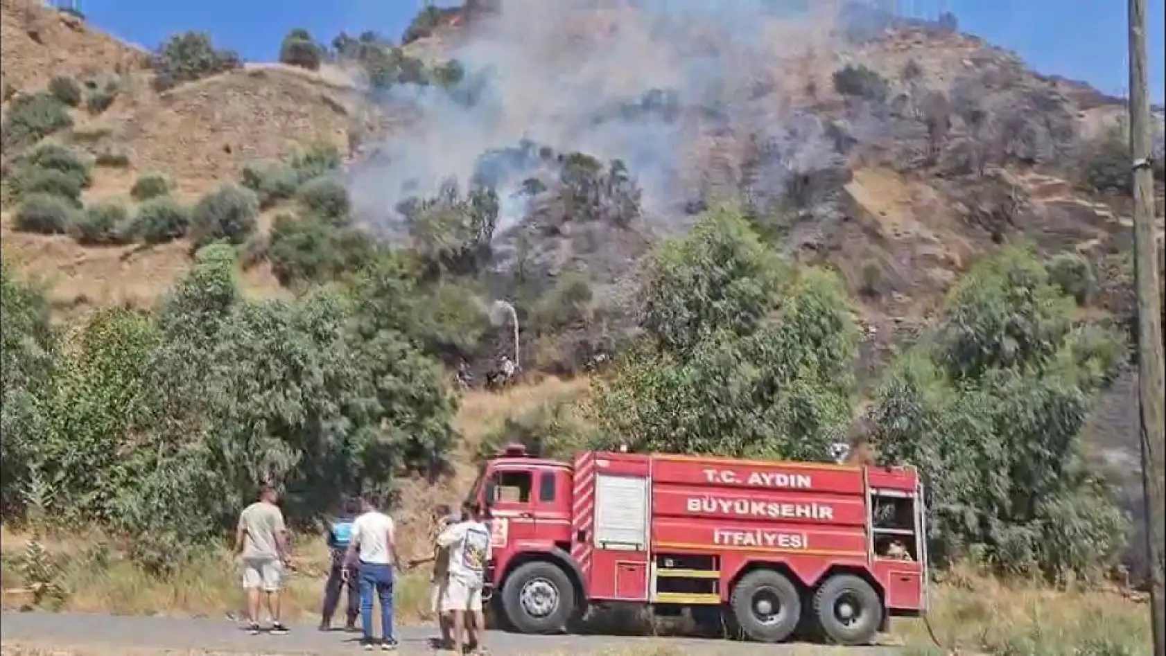 Aydın Nazilli'de Korkutan Yangın! Alevler Tarım Arazisini Sardı