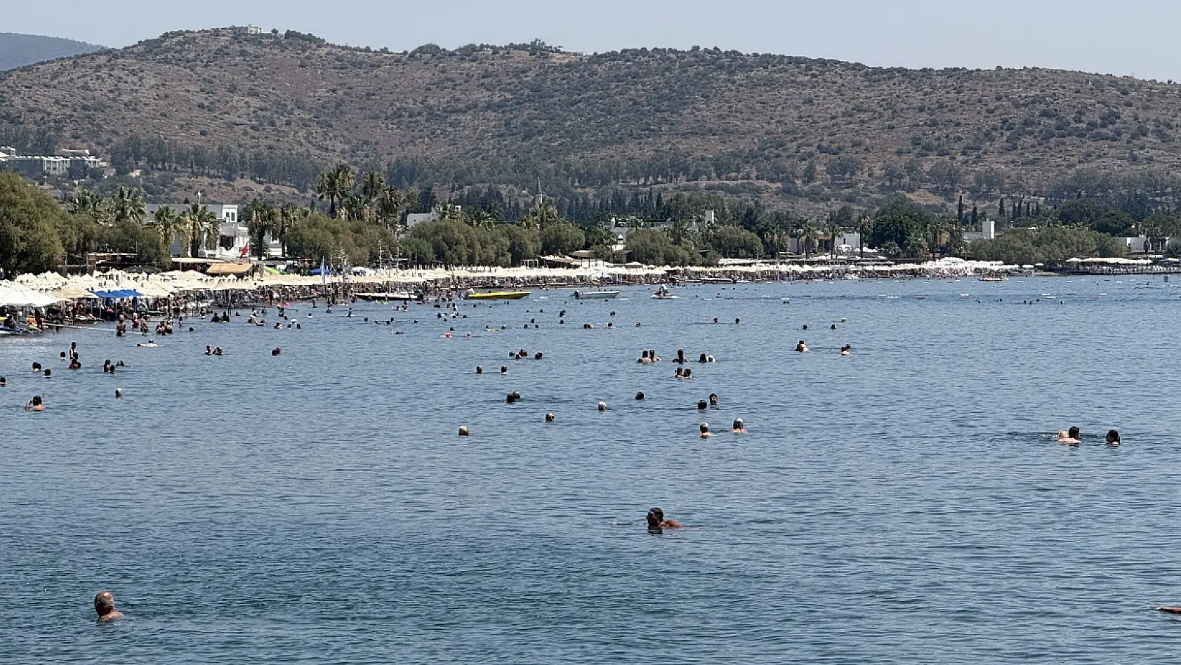 Bodrum'da termometreler şaştı, sahillerde iğne atsan yere düşmedi