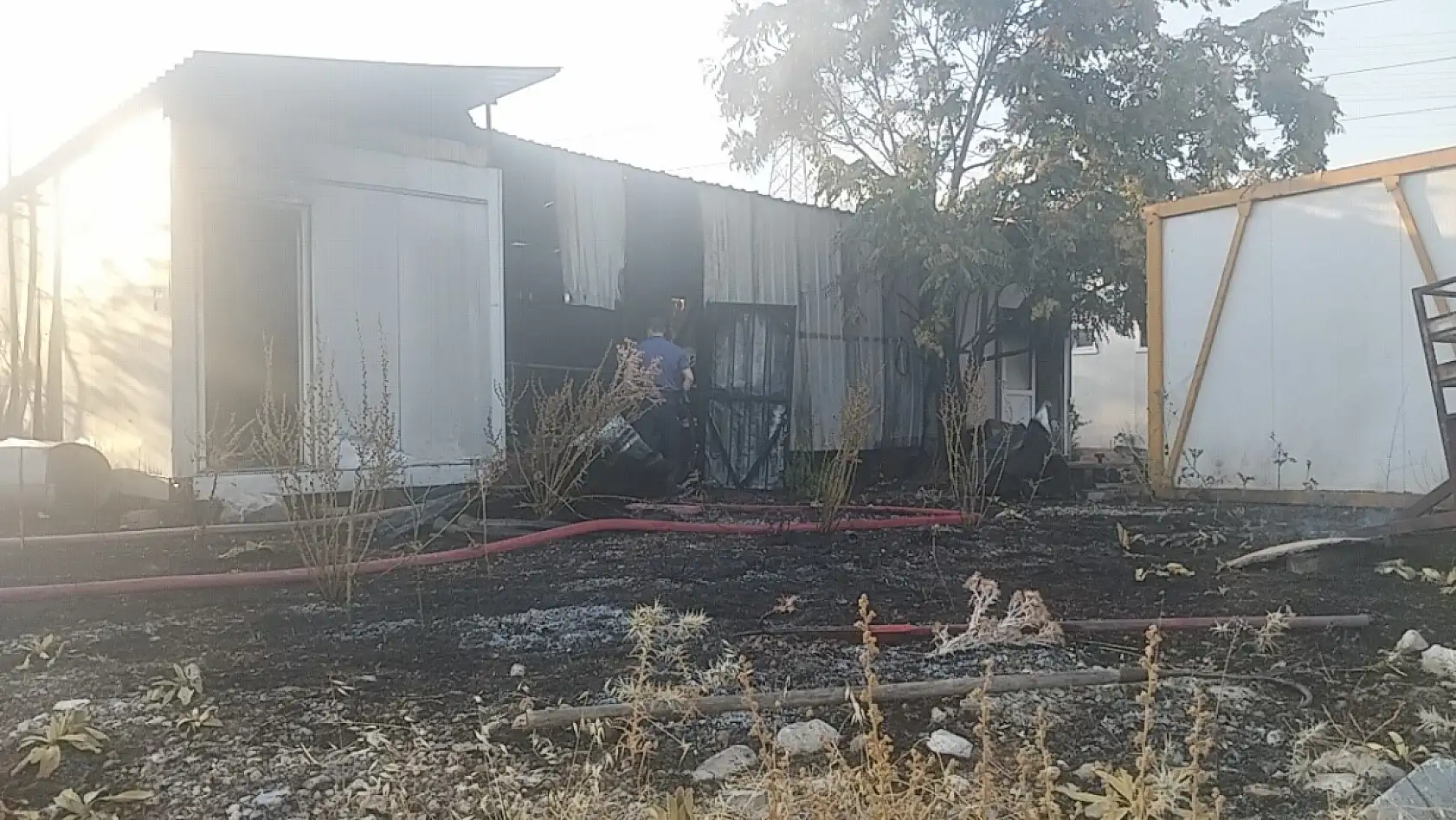 Muğla'da konteynır yangını