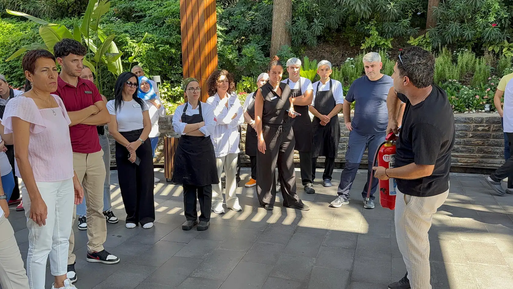 Bodrum'da otelde yapılan yangın tatbikatı nefesleri kesti