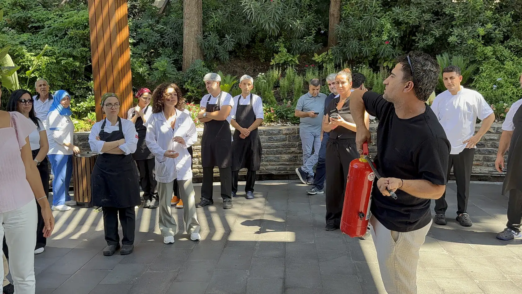 Bodrum'da otelde yapılan yangın tatbikatı nefesleri kesti