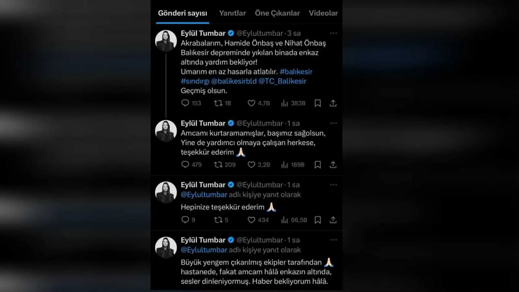 Balıkesir'deki depremde 1 kişi hayatını kaybetti